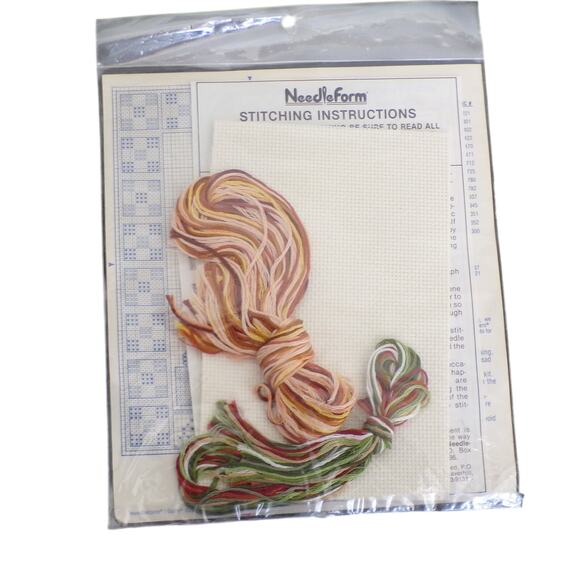 Charmables Counted Cross Stitch Kit "Autumn" Sealed Vintage 1991 - Picture 2 of 2